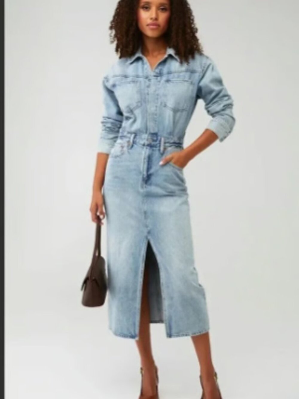 LEVIS WESTERN DENIM JEAN DRESS MIDI NWT $120 27 4/6 - Picture 4 of 11